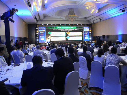 Delegates on the exhibition floor at World AI Expo Dubai